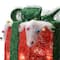 Red & Green with Snow Gift Box Set with Clear Lights